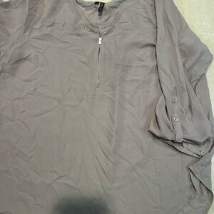 Maurices Light Gray Blouse size 2 (xxl)